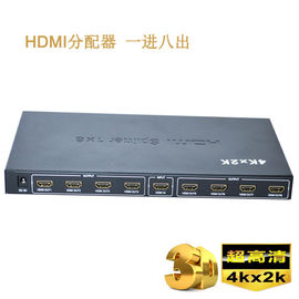 วิดีโอ 3D 4K HD HDMI Splitter 1 x 8 HDMI Splitter 1 In 8 Out