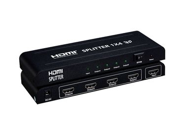 ประเทศจีน 1.4a 1x2 2 พอร์ต hdmi splitter สำหรับแยกวิดีโอทีวี 4 พอร์ต HDMI Splitter 1 ใน 4 ออก โรงงาน